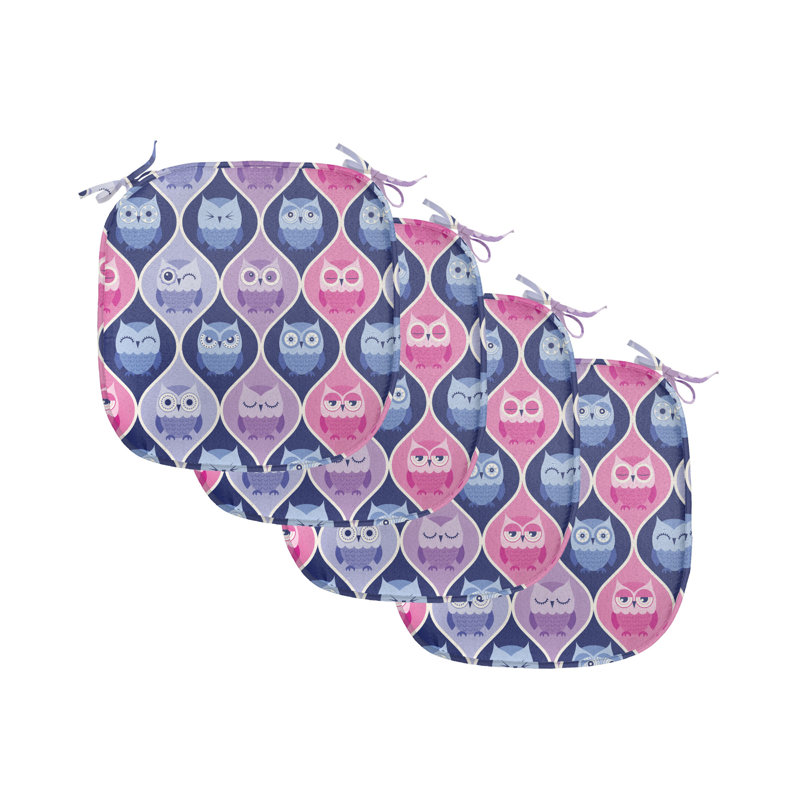 East Ornamental Cultural Seat Cushion, Blue/ Pink/ Purple/Animal 11