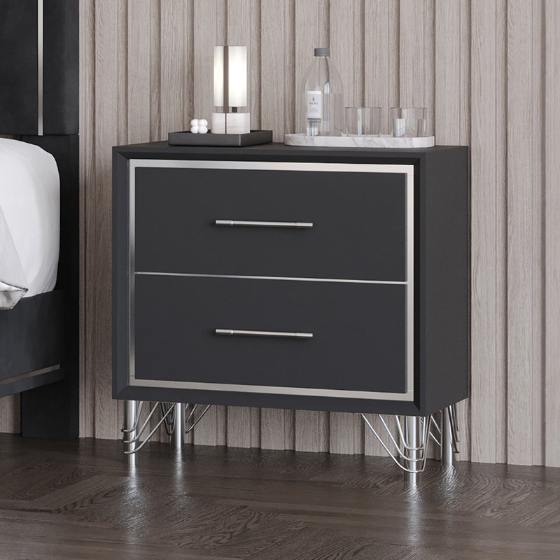 Table de chevet 2 tiroirs Holtzclaw