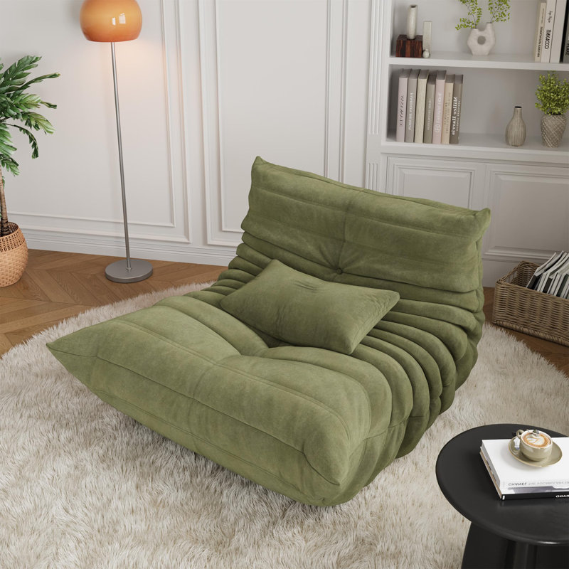 Fauteuils à billes pour adultes, fauteuil à billes surdimensionné avec tissu semblable au suède, confortables fauteuils de lecture confortables