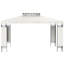 Pavillon de jardin rectangulaire en acier blanc crème et polyester de 13 x 10 pi