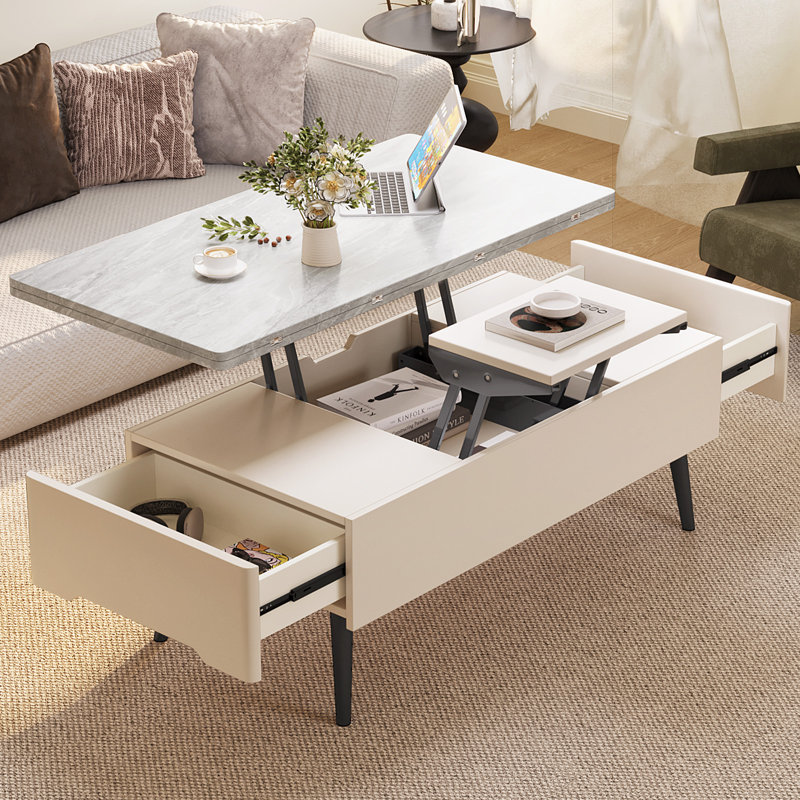 Multifunctional Lift Top Coffee Table,Extendable Coffee Table,3-In-1 Centre Table