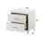 White - Finished Nightstand With English Style Front And Back Drawer Of 3/4 Extension Metal Center Glide, Constructed From Poplar Wood, Particle Board Laminated Veneer Along Metal, 15"W X 12"D 5"H