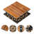 27Pcs Tan Solid Pine Wood Interlocking Patio Deck Tiles