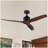 52" YUHAO Farmhouse Rustic Ceiling Fan With Remote Control