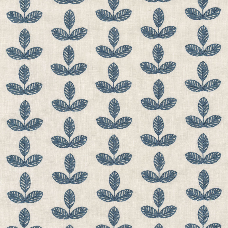 Coussin Birch Lane Trillium, Motif floral bleu, Polyester, Carré 20 po