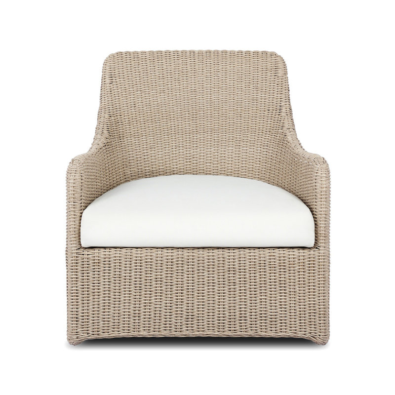 Blaire Outdoor Swivel Lounge Chair, Arashi Salt, Vintage White