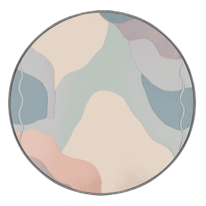Gentle Shimmer Rug, Round 5'