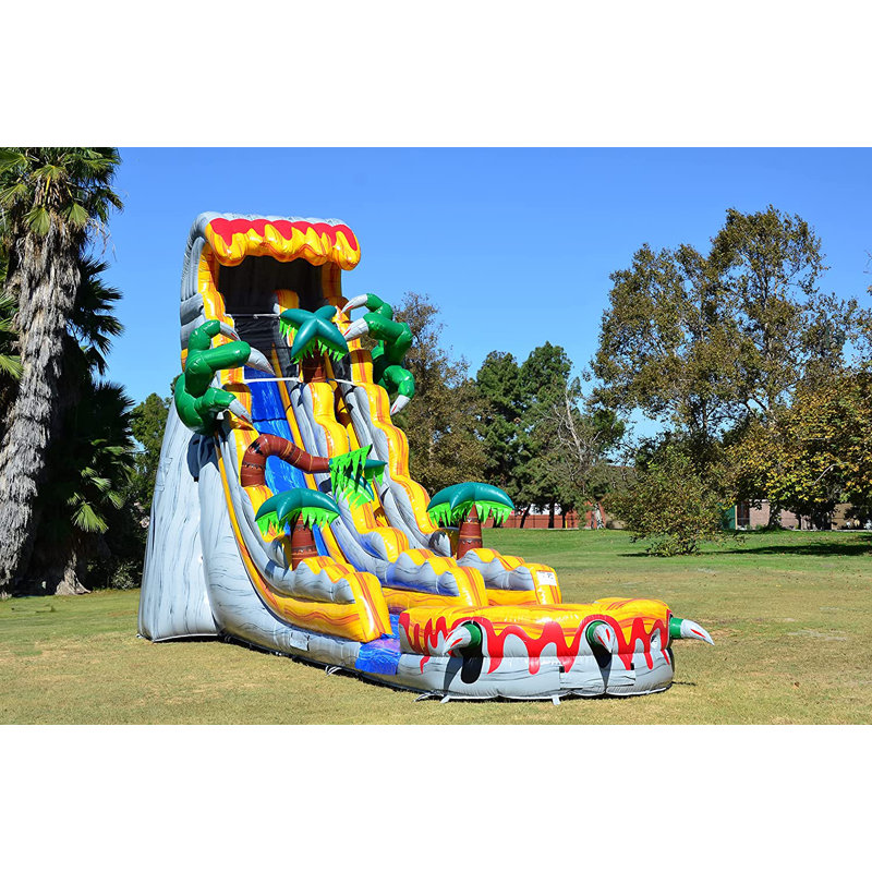 JumpOrange 25 FT T-Rex Commercial Grade Water Slide with Pool (with Blower)