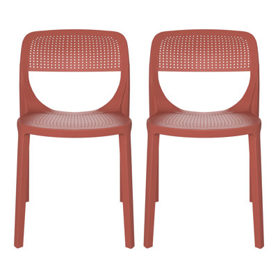 Chaise de salle à manger d'extérieur empilable