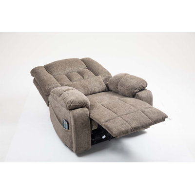Fauteuil inclinable électrique Power Lift pour personnes âgées grandes et grandes: Allongez-vous à plat avec chaleur, massage et 4 moteurs OKIN, appui-tête réglable et soutien lombaire