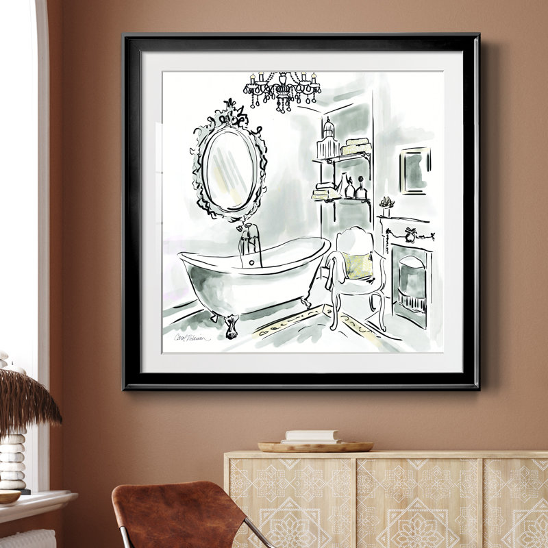 «Opulent Bath II», cadre photo, H 30,5 po x l 30,5 po x P 1,5 po, Papier encadré noir