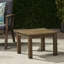 Table d'appoint en bois avec design à lattes - gris, l 19,32 po x P 19,32 po, H 15,03 po-70806980