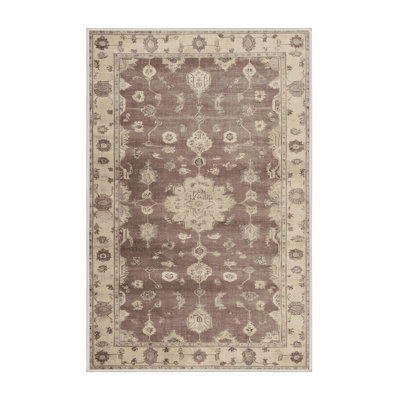 Machine Washable Overdyed Beige Area Rug