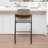 Devane Upholstered Counter Stool With Armrest-123161721