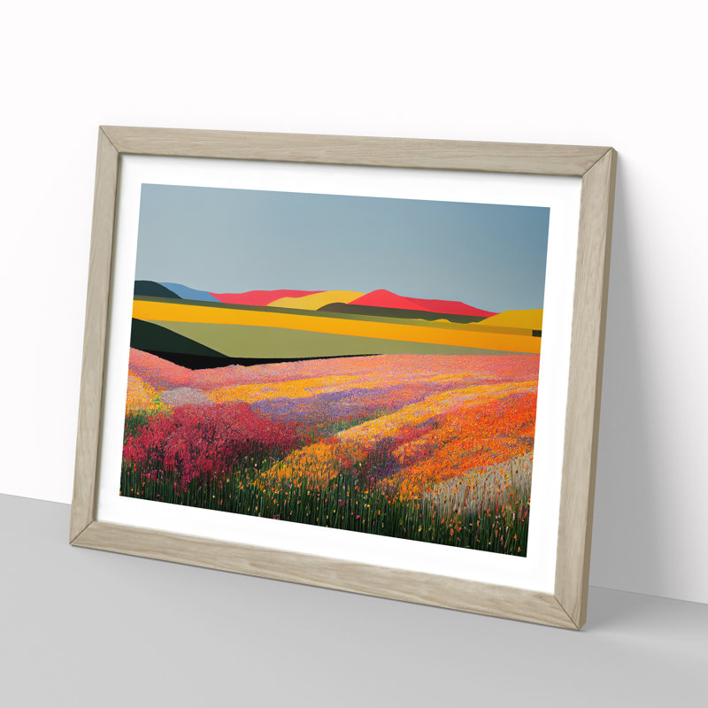 Ultimate Spring Meadow Landscape - Framed Print, 34cm H x 46cm W x 2cm D, Oak Framed