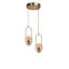 Lustre scandinave Glam, 100% métal, 27,6 po x 9,8 po | Finition cuivrée avec peinture séchée au four, revêtement dégringolé | Douille E27, 40 W maximum | Éclairage élégant pour les salons et les salles à manger modernes, design élégant-232450811-232450813