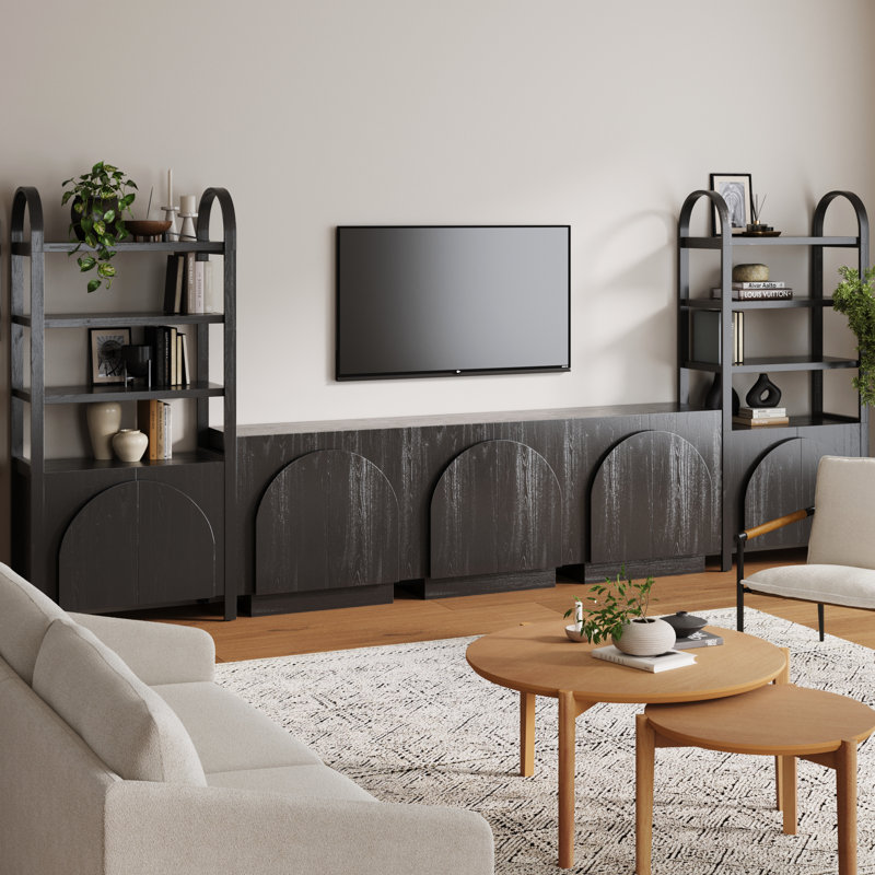 Valladares Sideboard And Bookcase Set Entertainment Center