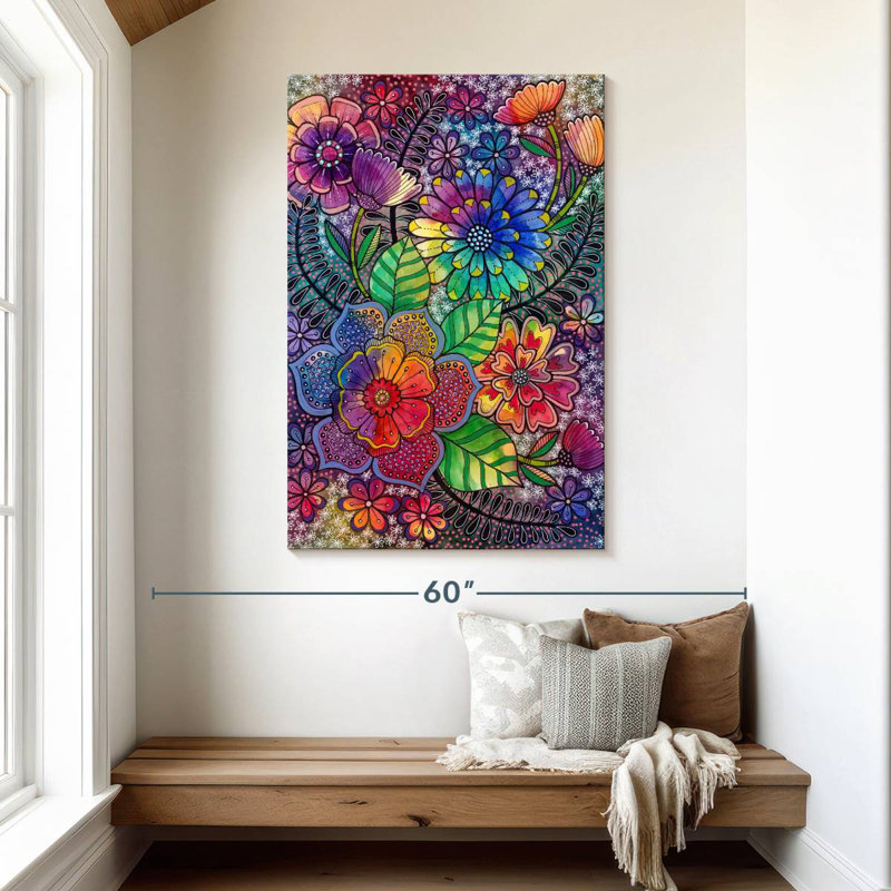 Harnek Bohemian Blooms II, H 48 po x l 32 po