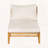Set of 2 Armless Outdoor Chairs with Acacia Wood and Plastic Cane Frame – Thick Cushions