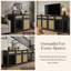 Meuble cage pour chien Delka Farmhouse avec 2 tiroirs, loquet caché et table de bout (ensemble de 2)-84456514-184055997