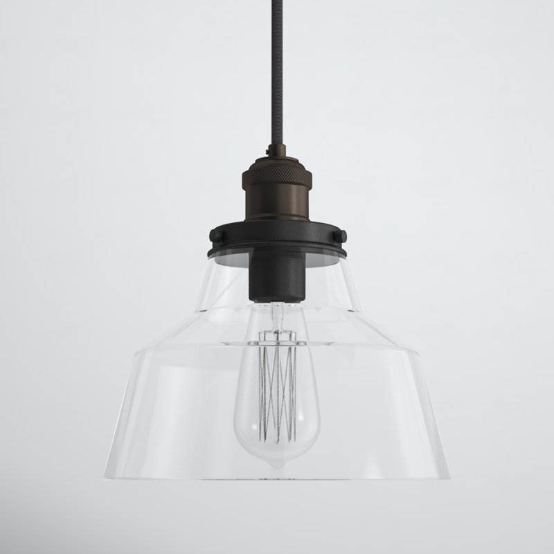 Topanga 1 - Light Single Pendant, Painted Aged Brass/Dark Weathered Zinc