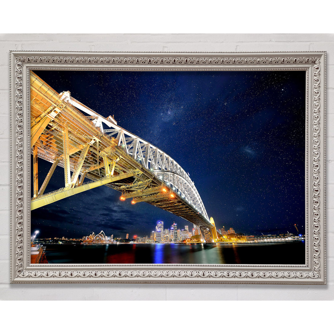 Sydney Bridge Nights - Einzelne Bilderrahmen Kunstdrucke