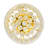 Crystal 12" Gold Flush Mount Light for Bedrooms Kitchen Living Rooms Hallways & Foyers, 3-Light with E12 Bulb Base-73322952-73322951