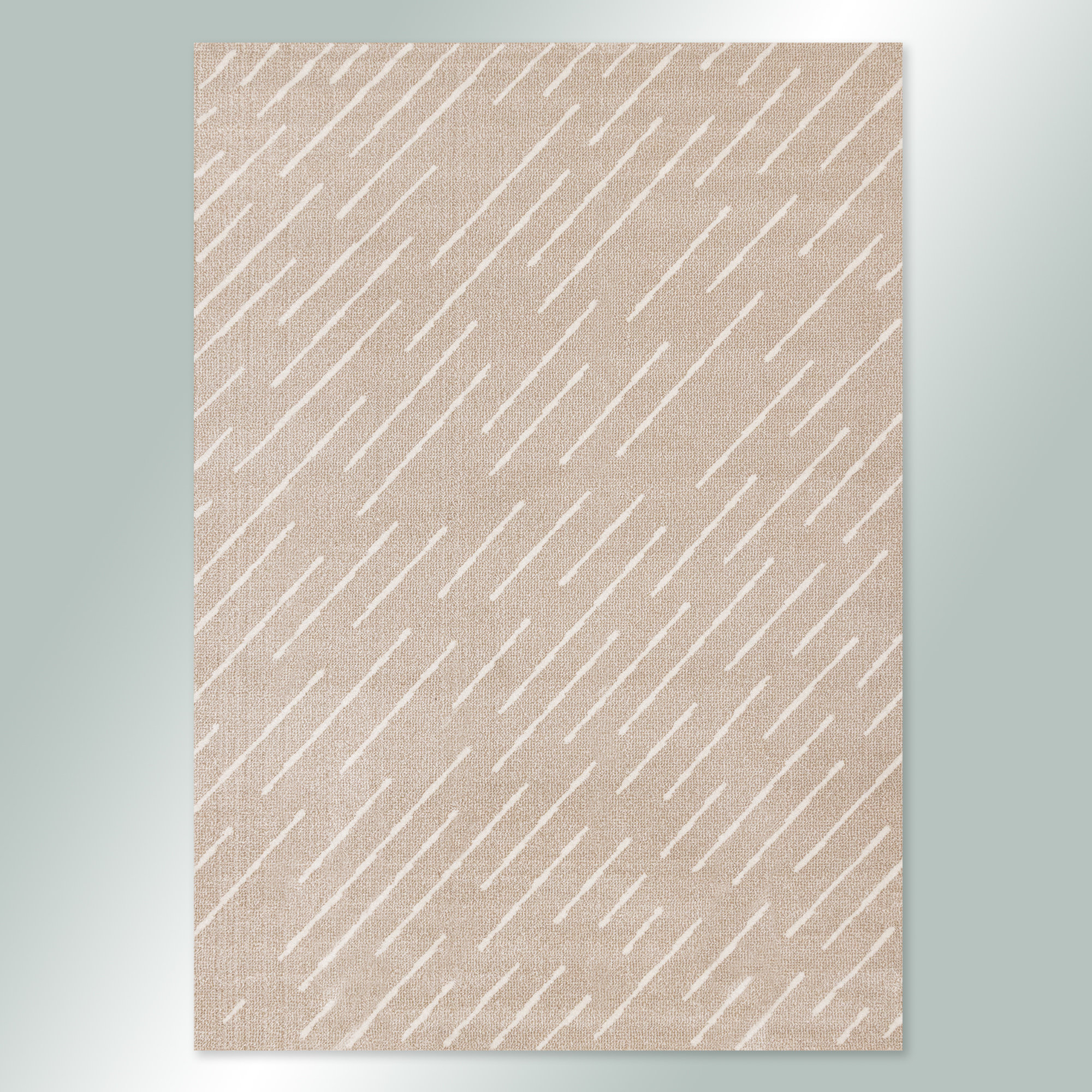 Flowing Dashes Rug Pattern Ebern Designs Kempst Neutral Beige Cream Dashes Area Rug | Wayfair