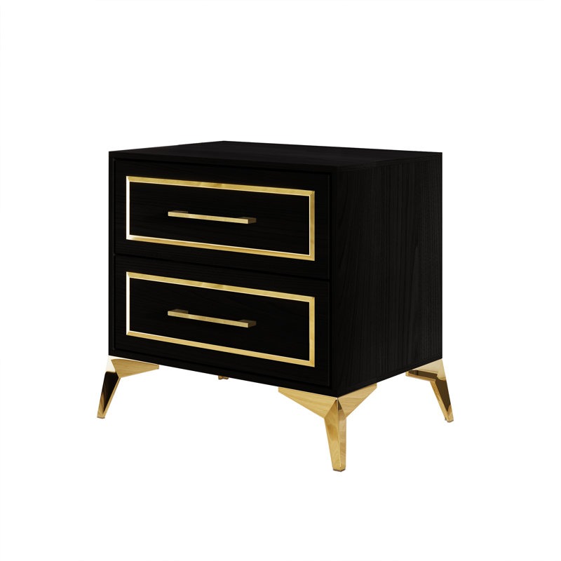 Baccus 21.65'' W Nightstand, Black