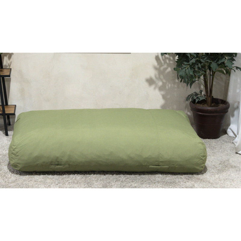 Kasper Water Resistant 6'X3' Lounger Bean Bag, Green Fabric
