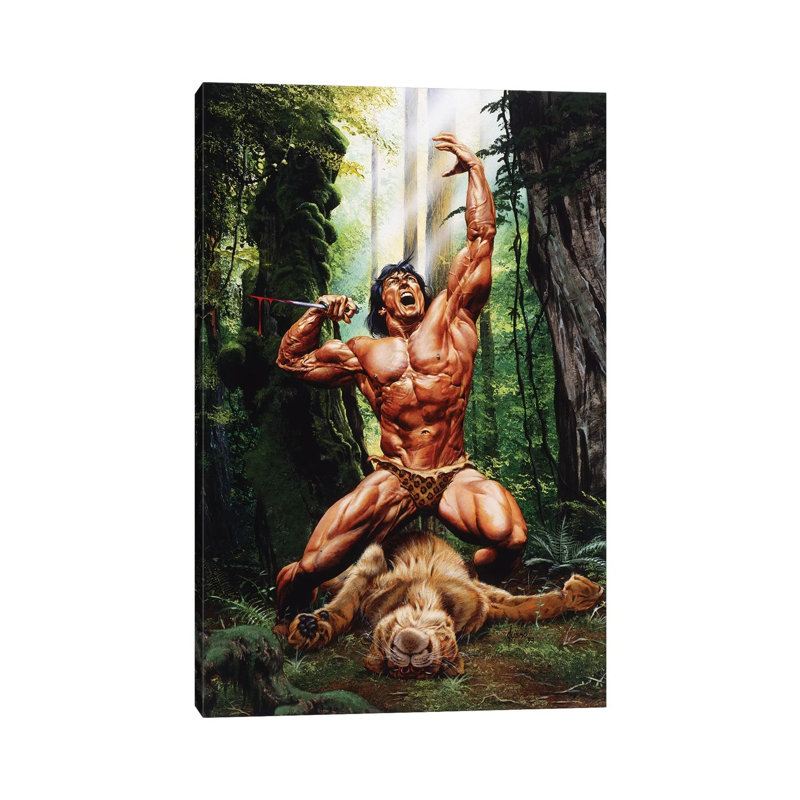 Lord Of The Jungle by Joe Jusko - Wrapped Canvas Print