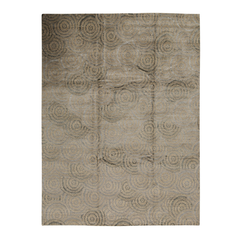 Windsom Geometric Area Rug in Camel/Black