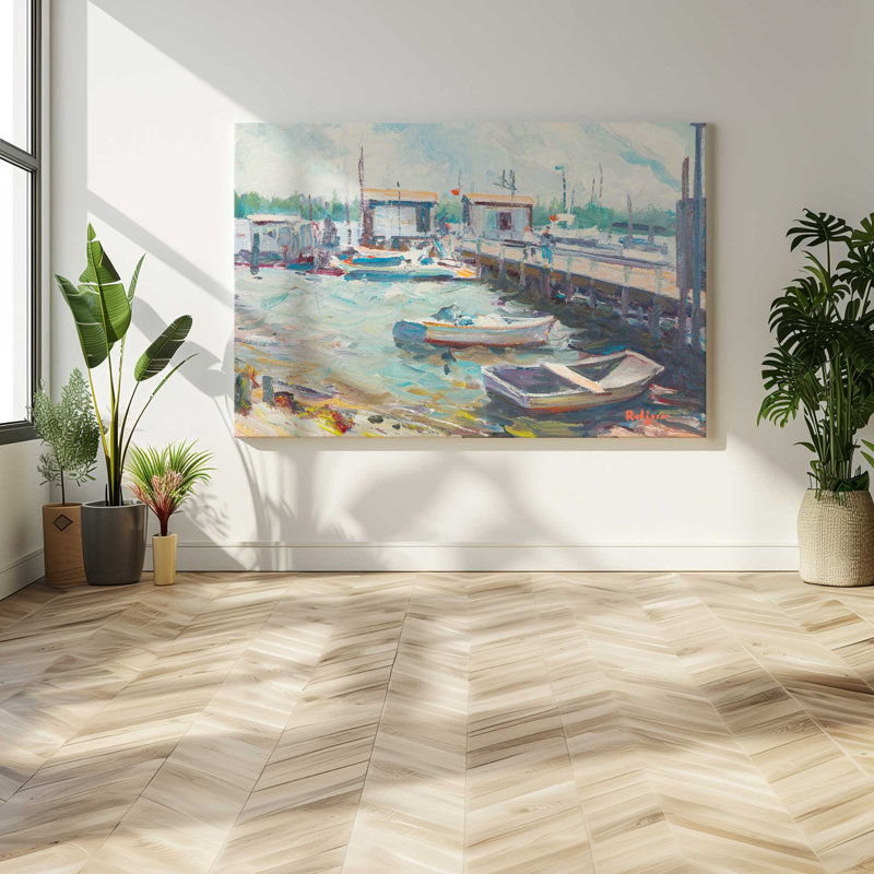 Grande impression sur toile, "Naples" Waterside Hideaway, H 36 po x l 54 po