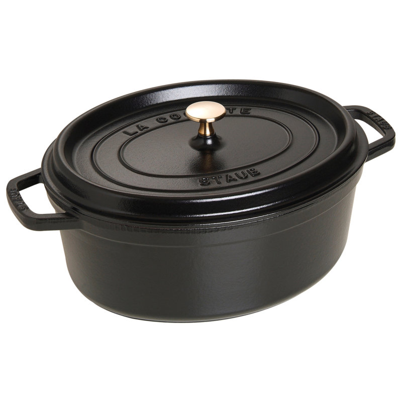 Cocotte ovale en fonte Staub, Noir mat, 7,08 pte
