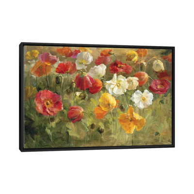 «Poppy Field» par Danhui Nai - Toile tendue, estampe numérique sur toile tendue