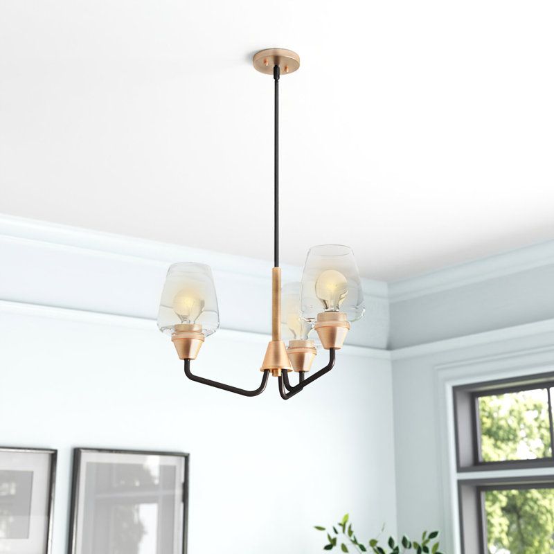 Roseta 3 - Light Dimmable Classic / Traditional Chandelier, Bronze/Antique Brass