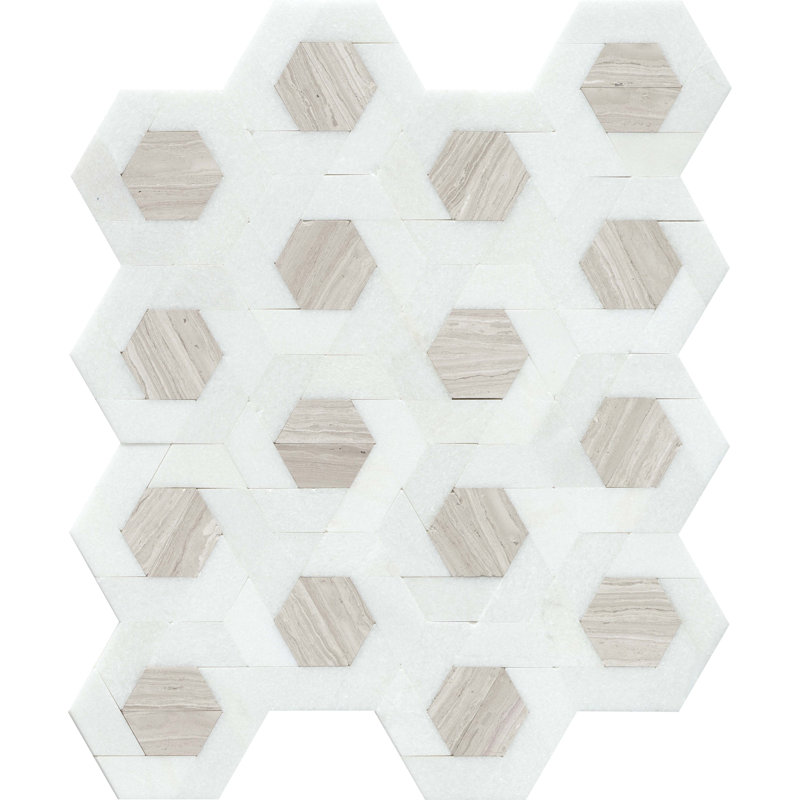 Bizou™ Damask 11" x 13" Natural Stone Random Mosaic Tile