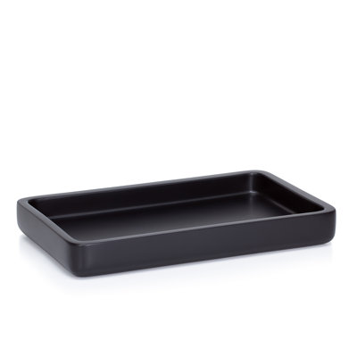 Domus Black Matte Bathroom Tray