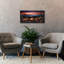 Art mural sur toile Gracesyn, "Campfire In Mountains At Sunset" par Rey Klimt-606603911