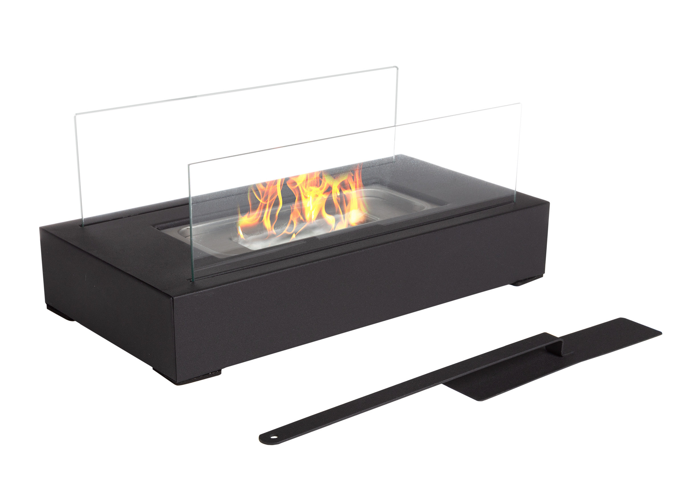 Northwest Bio Ethanol Tabletop Fire Pit Rectangular Indoor or Outdoor