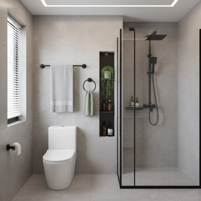 3 - Piece Aluminum Bathroom Accessories Set, Rustproof & Expandable 16"-27"