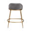 Tabouret de comptoir Baxton Studio Aarush - Siège rustique moderne avec structure en métal forgé à la main et dossier bas pour îlot de cuisine ou salon