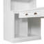 Bibliothèque haute avec bureau, bibliothèque moderne avec bureau d'étude, poste de travail avec tablette de rangement, bibliothèque de rangement avec tablettes ouvertes et éclairage à DEL pour le salon, le bureau personnel