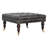 Black Leather Upholstered Ottoman