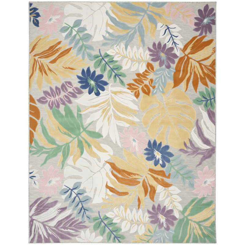  Tapis tropical multicolore 9 pi x 12 pi Suncoast, Multi-couleur, Rectangle 9 pi x 12 pi