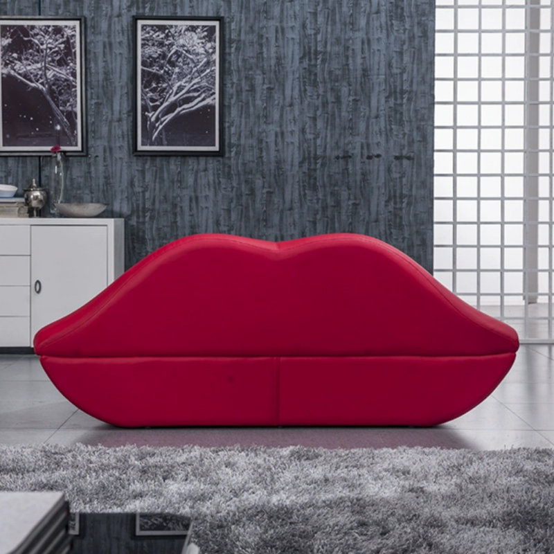 Minimalist Creative Lips Sofa, Red