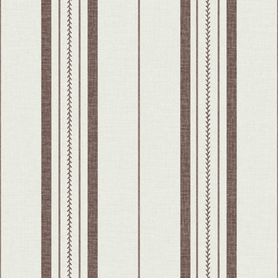 Townhouse Stripe Maroon Peel and Stick Wallpaper