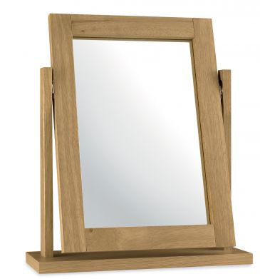 Cillian Wood Flat Wall Mirror, Light Oak