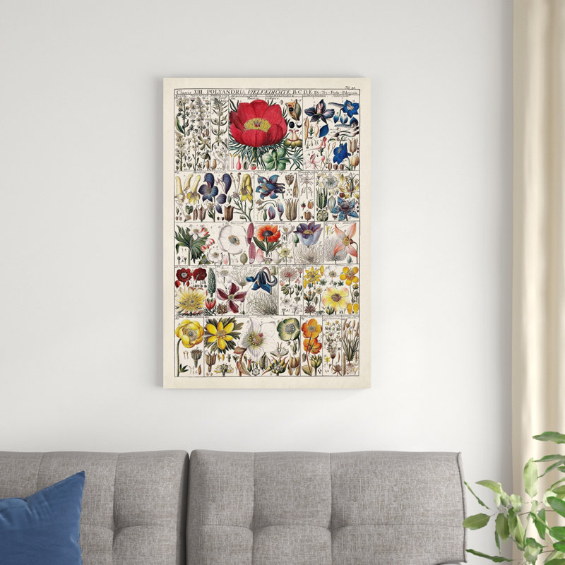 Tableau floral, H 36 po x l 24 po