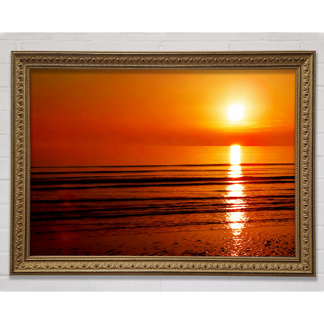 Die Ozeane Sonne Reflexion Orange - Druck